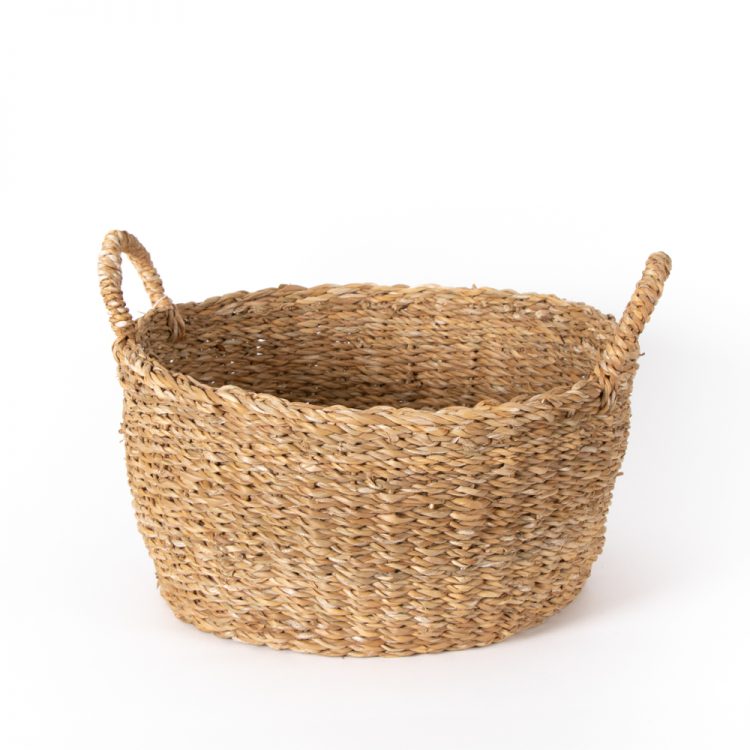 Round hogla basket with handles | Gallery 1