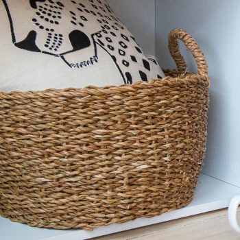 Round hogla basket with handles | TradeAid