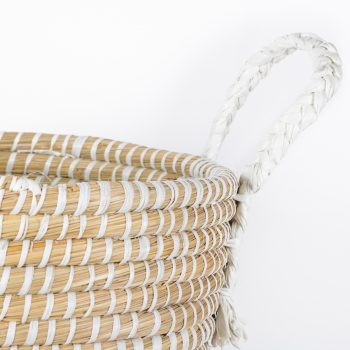 White laundry basket with handles | Gallery 2