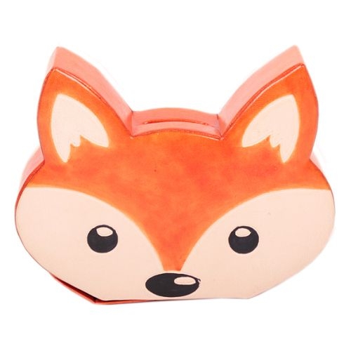 Leather fox money box | TradeAid