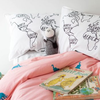 World map pillowcase