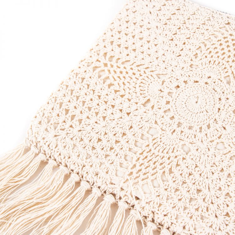 Crochet fringed shoulder bag | Gallery 1