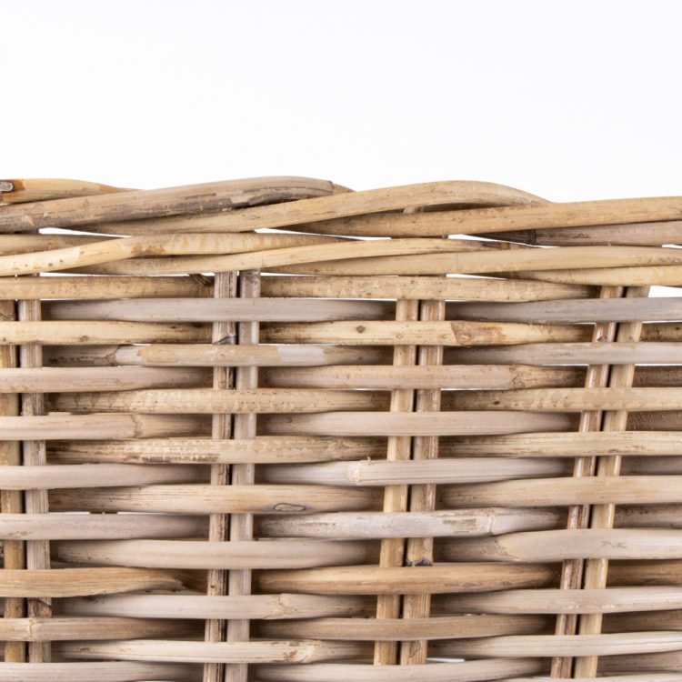Large grey rattan laundry basket | Gallery 2