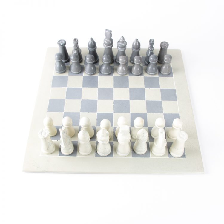 Large stone chess set