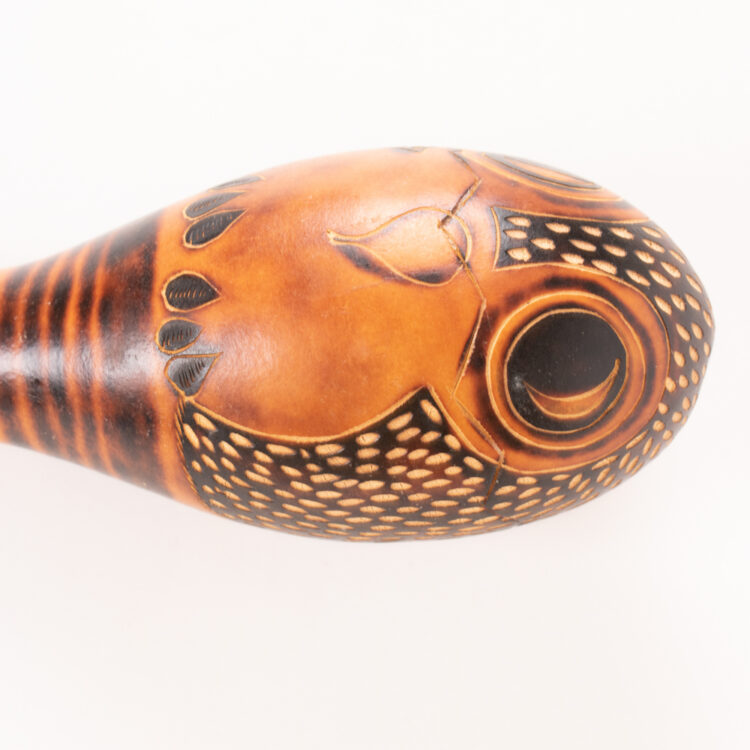 Carved owl gourd maraca | Gallery 2