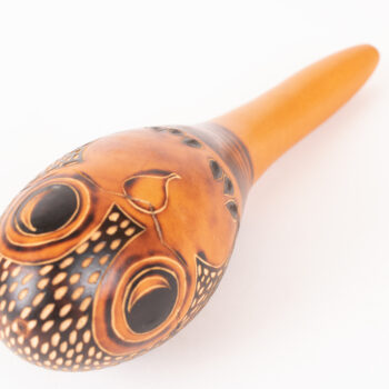 Carved owl gourd maraca | Gallery 1