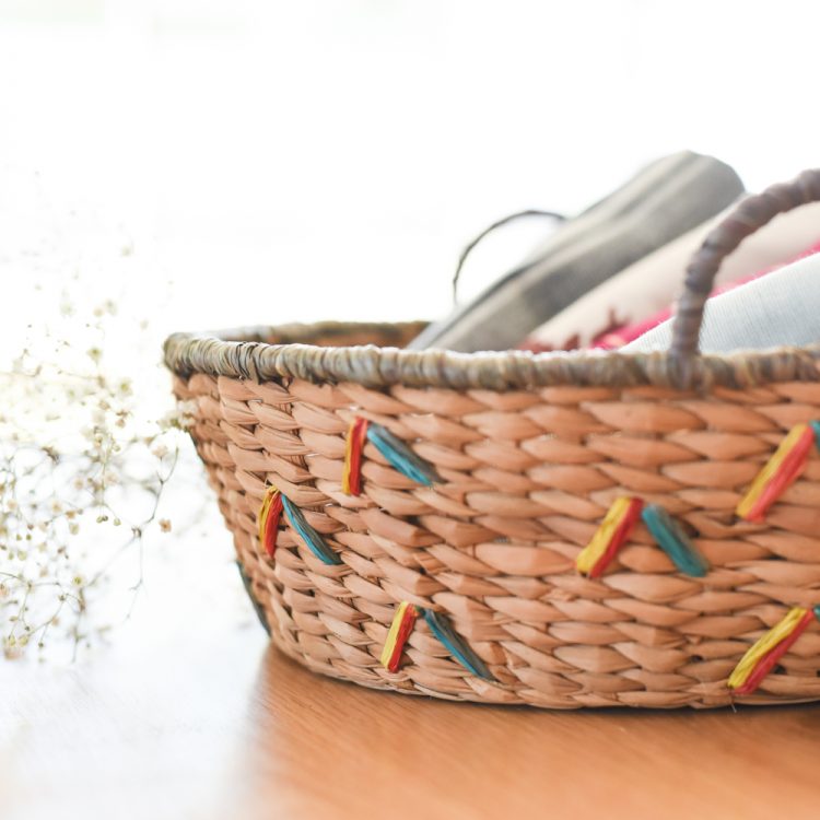 Raffia embroidered basket | TradeAid