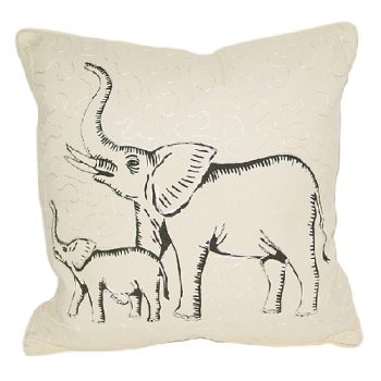 Elephant and baby cushion cover | Gallery 1