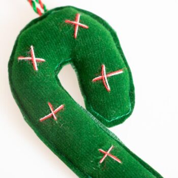 Velvet candy cane hanging | Gallery 1