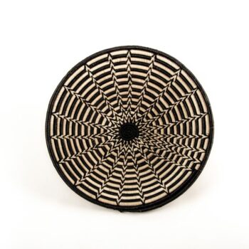 Black and white woven bowl