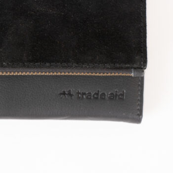Black leather and suede wallet | Gallery 1