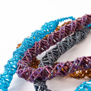 Double helix beaded necklace | Gallery 2