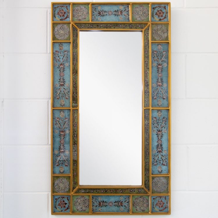 Reverse painted mirror