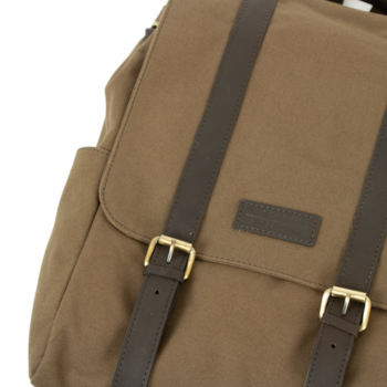 Olive green canvas backpack | Gallery 1
