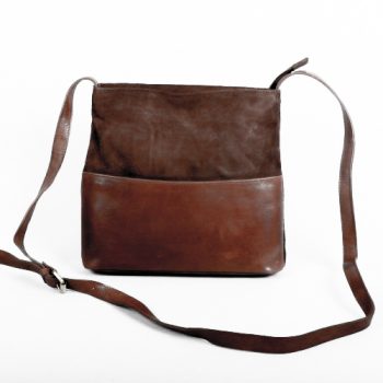 Brown suede and leather day bag | TradeAid