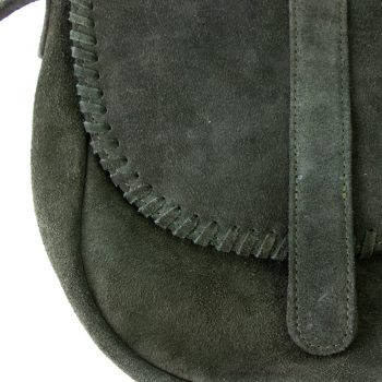 Green suede saddle bag | Gallery 2