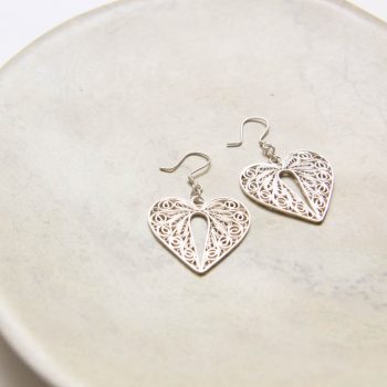 Filigree heart earrings | Gallery 2