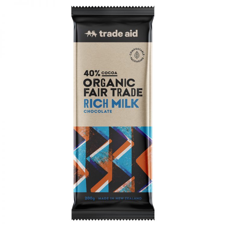 Organic 40% rich milk chocolate – 200g