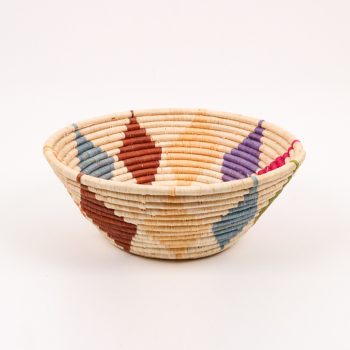 Multicoloured diamond design bowl