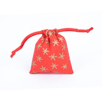 Small red star print gift bag