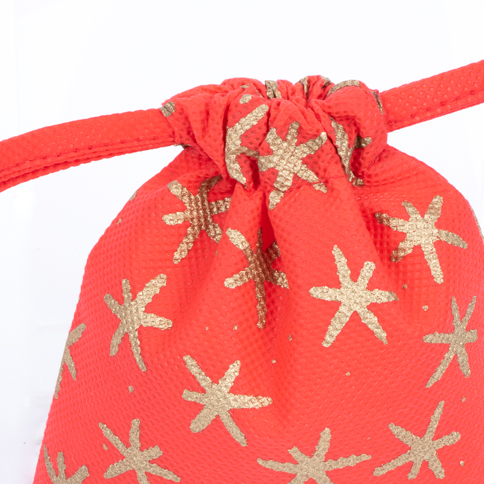 Small red star print gift bag | Gallery 1