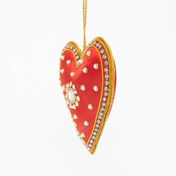 Red satin heart hanging | Gallery 1 | TradeAid