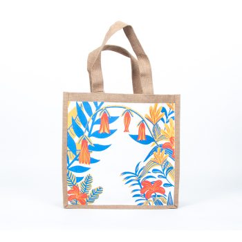Garden print lined jute bag | Gallery 1 | TradeAid