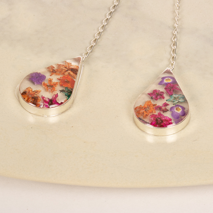 Floral teardrop earrings | Gallery 2