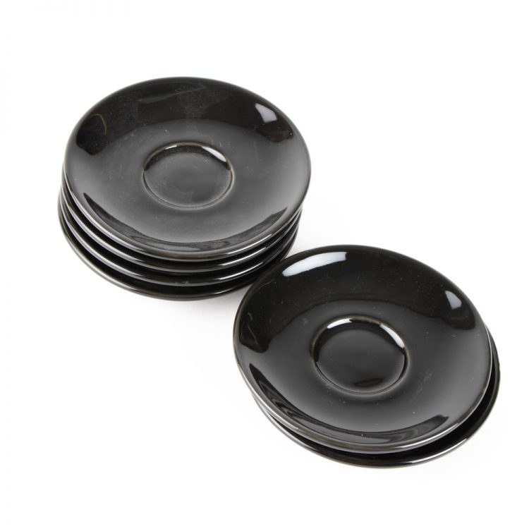 LARGE BLACK SAUCER (set of 6) Trade Aid