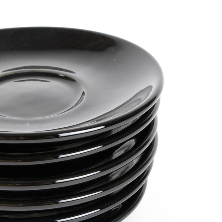 Medium black saucer (set of 6) | Gallery 1 | TradeAid