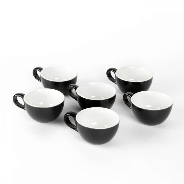 Black cappuccino cup (set of 6)