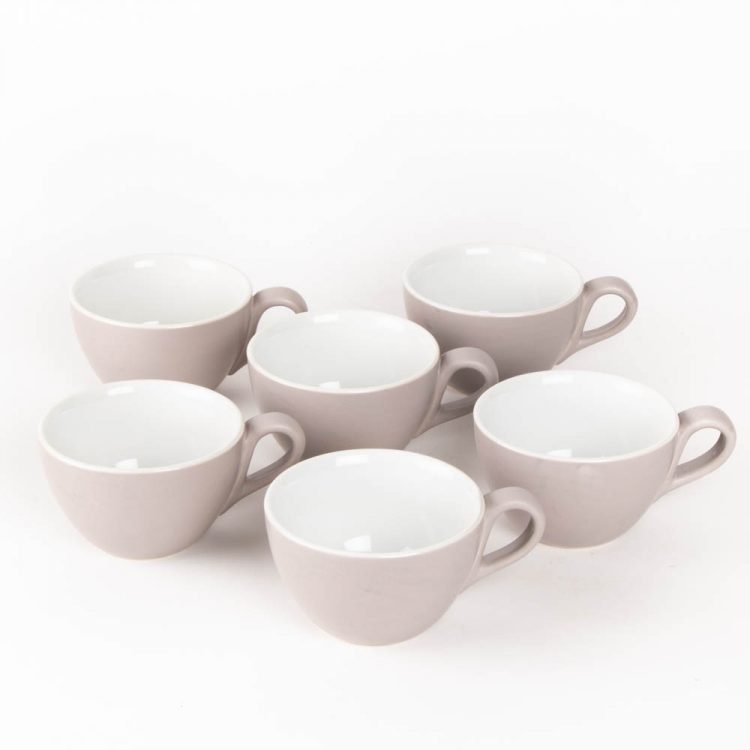 Grey latte cup (set of 6)