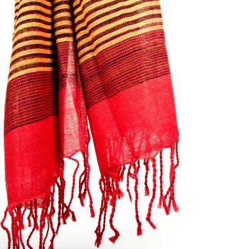 Red and yellow wool scarf | Gallery 1