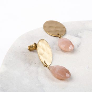 Pink glass bead earring | TradeAid