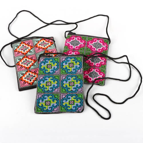 Hmong embroidered shoulder bag
