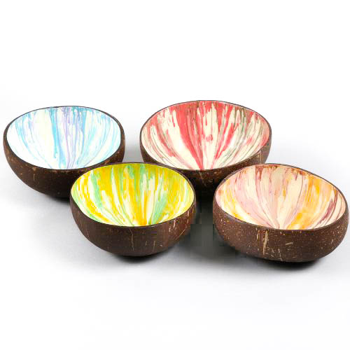 Marbled coconut bowl