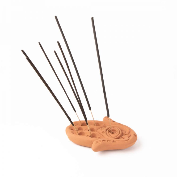 Terracotta hamsa incense holder | Gallery 2