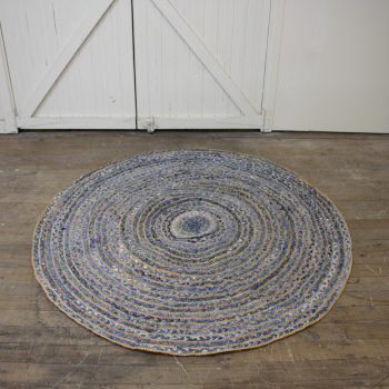 Large round denim rug | TradeAid