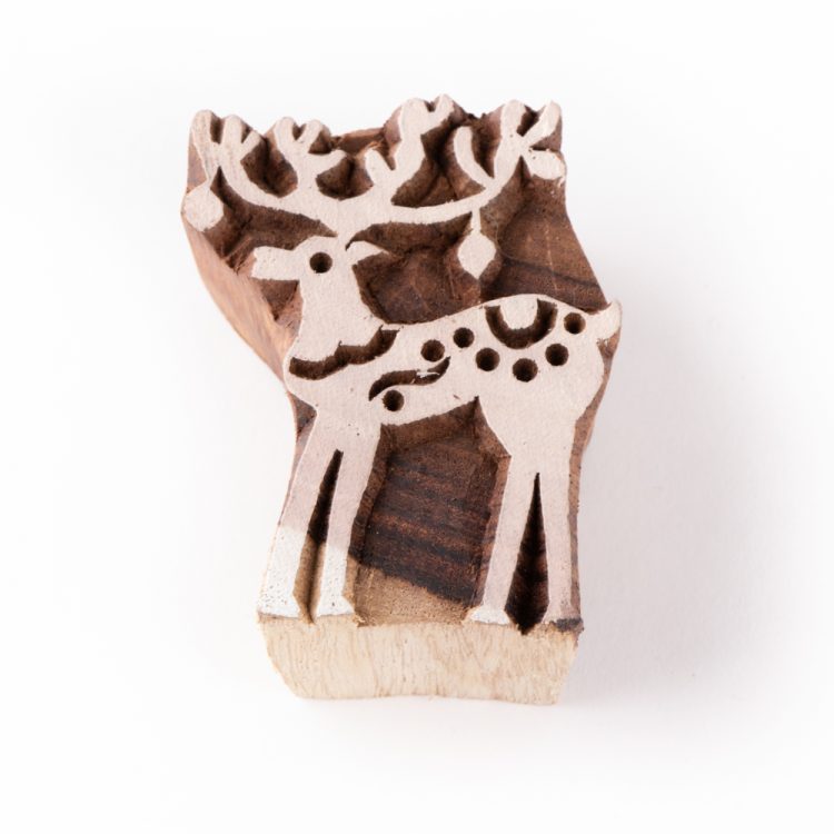 Reindeer printing block | TradeAid