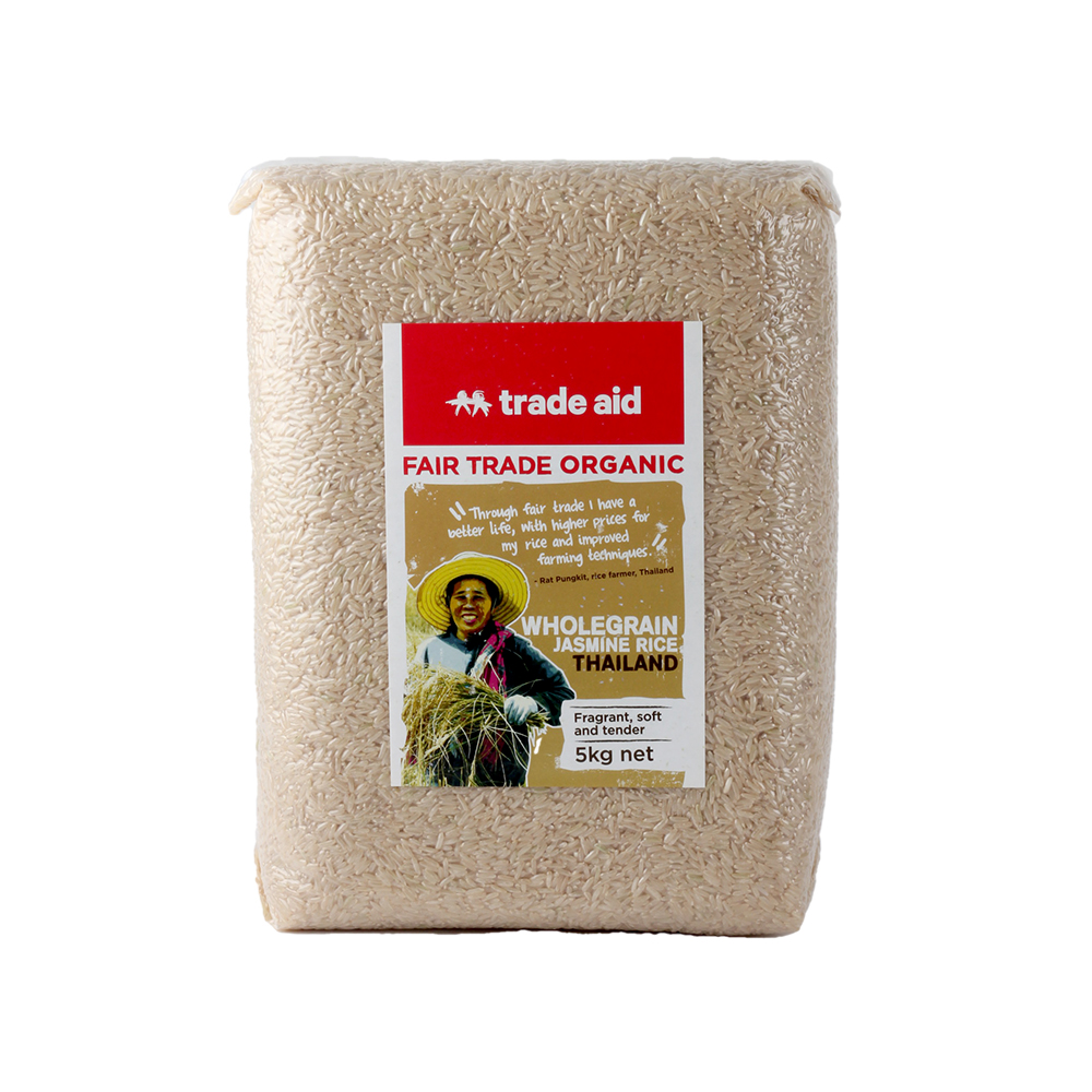 Wholegrain jasmine rice 5kg Trade Aid