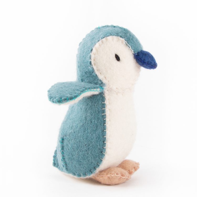 Blue felt penguin decoration | TradeAid