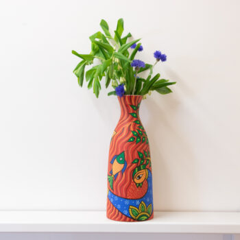 Bird and tree painted vase | Gallery 1