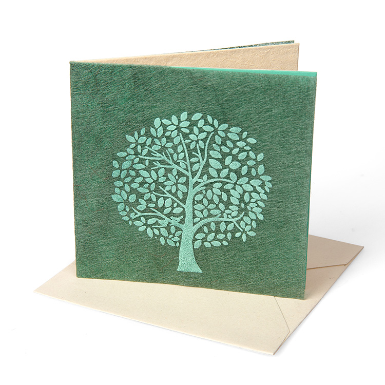 Green tree design card
