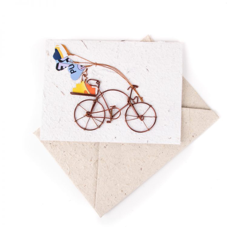 Cake on bicycle card