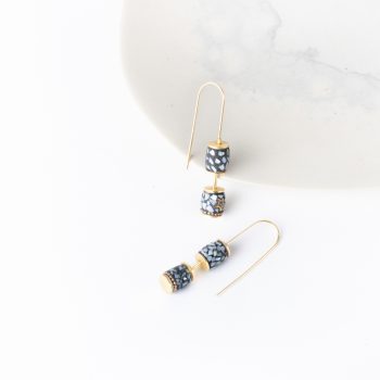 Long hook mosaic earrings | Gallery 1