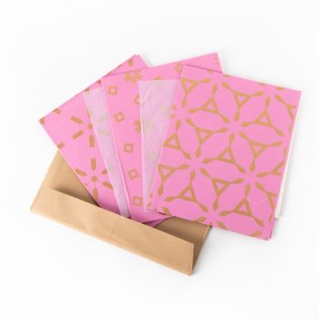 Gold and pink gift wrap