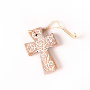 Clay cross floral pattern