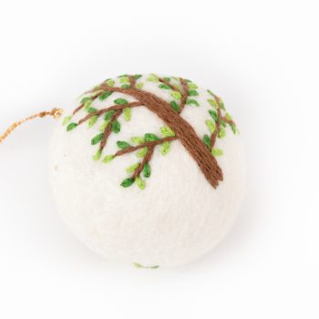 White embroidered bauble | Gallery 2