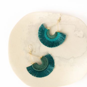 Peacock tassel earrings | TradeAid