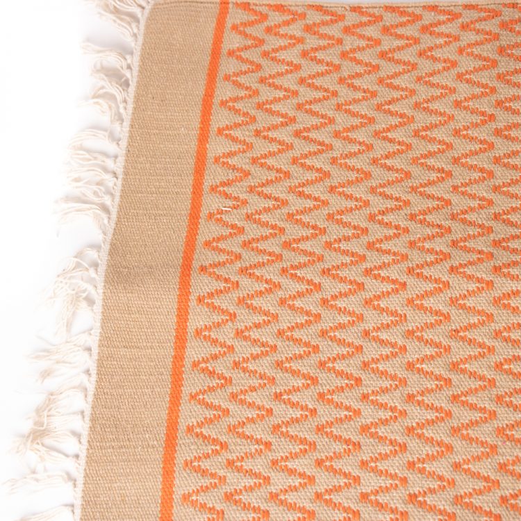 Orange zigzag rug | Gallery 2 | TradeAid
